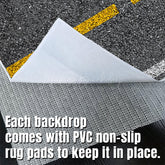Lofaris Dotted Yellow White Line Asphalt Road Fabric Floor Mat